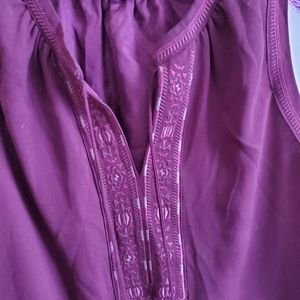 COPY - Maroon peasant neck dress